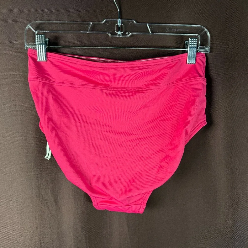 Lands' End Women's 4-16‎ LONG Hot Pink Bikini Swim Bottoms High Waisted Chlorine